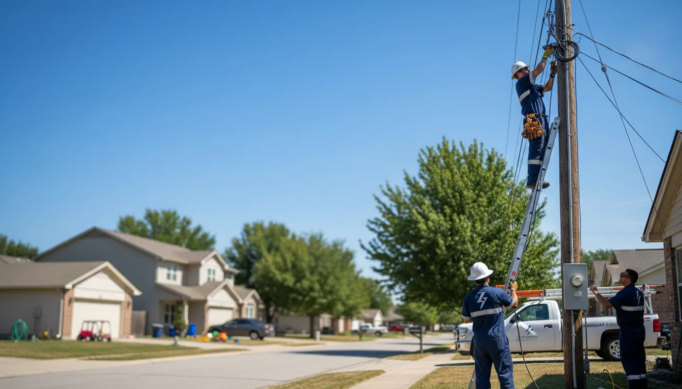 Residential electrician providing installation services in Fayetteville, OH